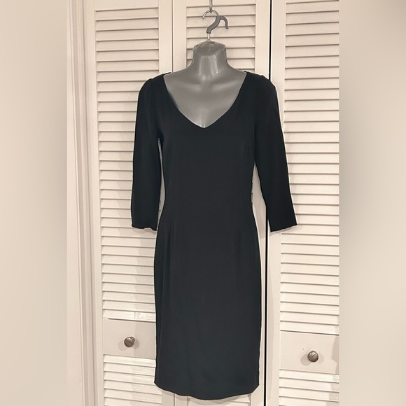Dolce & Gabbana black silk sheath dress size 42 IT 4-6 US - Picture 4 of 12